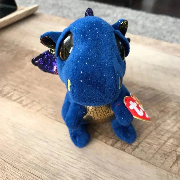 Ty Beanie Dragon  Saffire - Picture 2 of 7